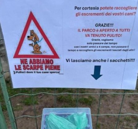 Moretta, sacchetti per cani gratis da un privato