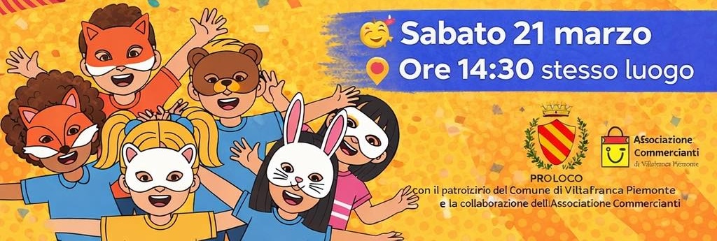 Rinviato al 21 marzo il Carnevale dei Bimbi di Villafranca