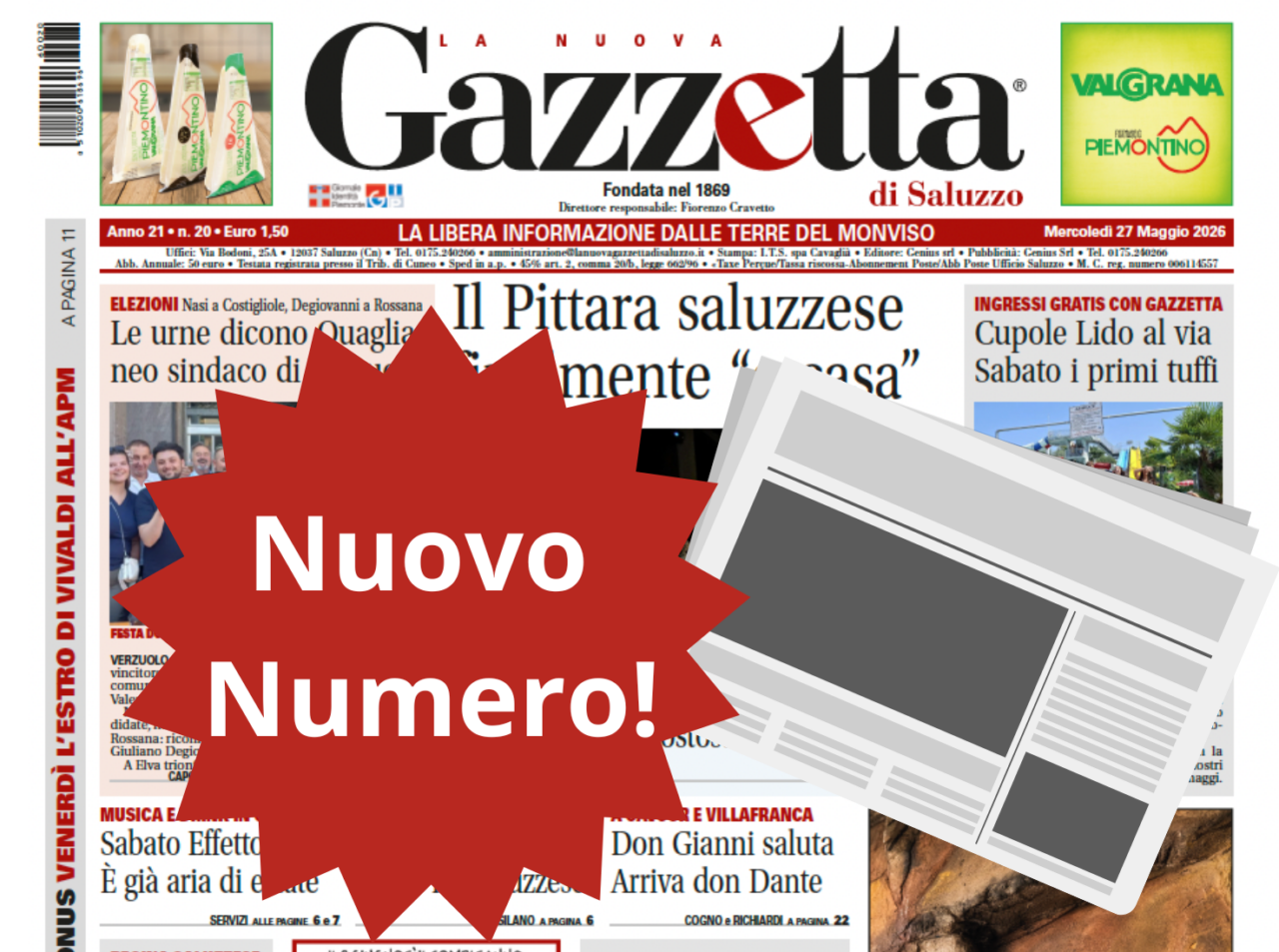 Nuovo Numero del 27 maggio in Edicola