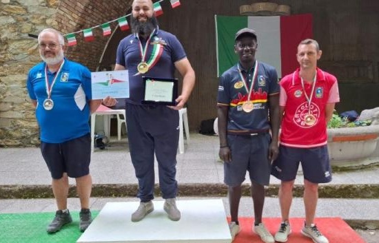 Ennio Turina dell’Auxilium terzo ai nazionali di petanque