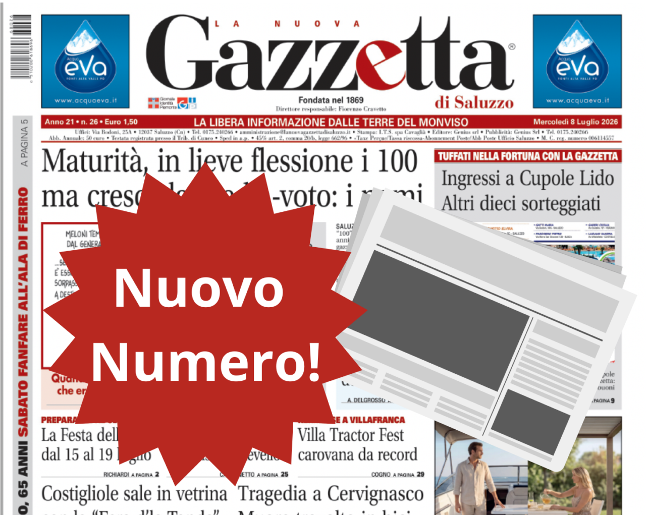 Nuovo Numero dell’8 luglio in Edicola