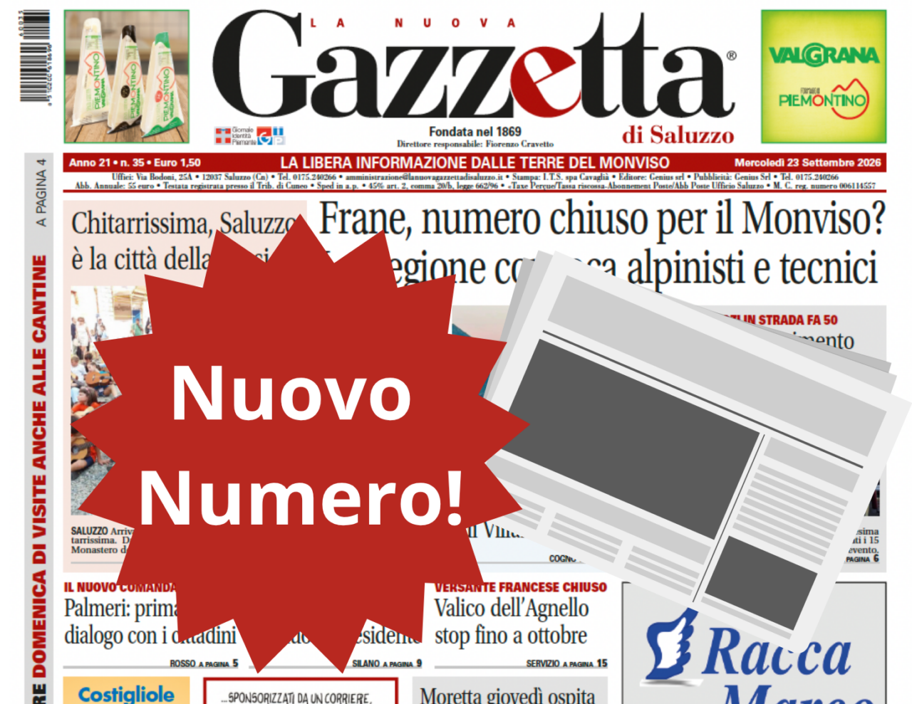 Nuovo numero settimanale del 23 settembre
