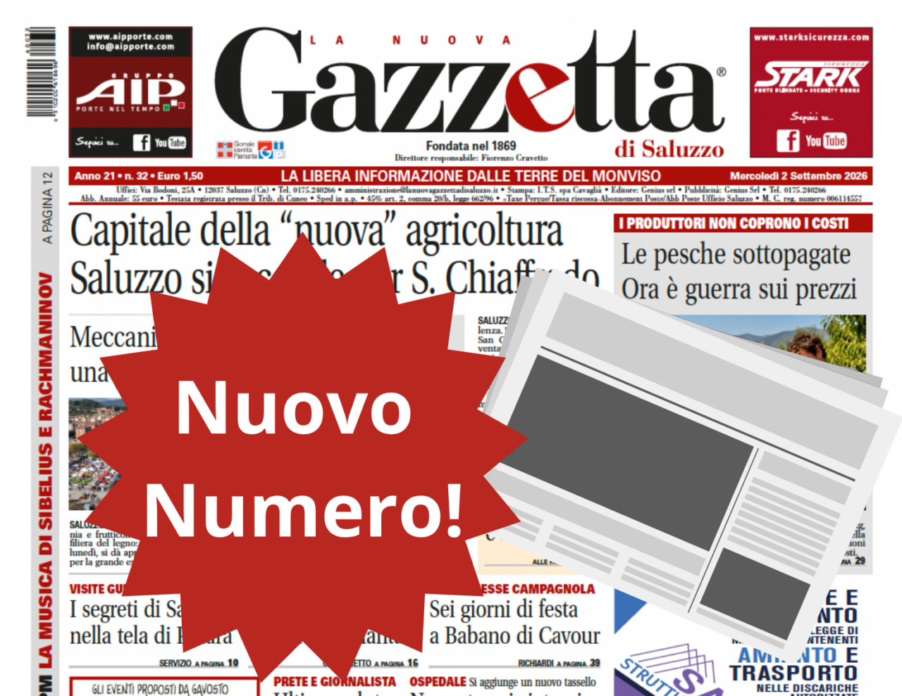 Nuovo numero settimanale del 2 settembre