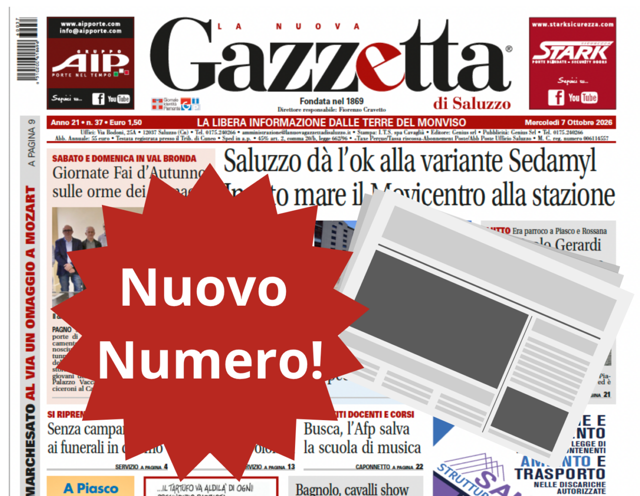 Nuovo numero settimanale del 7 ottobre